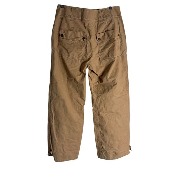 Veronica Beard Sigrid Khaki High Rise Wide Leg Cargo Utility Pants Size 6 - Picture 10 of 12